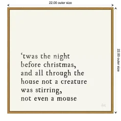 Outlet Twas the Night Gold Framed Canvas Art Print Christmas Art & Wall Decor