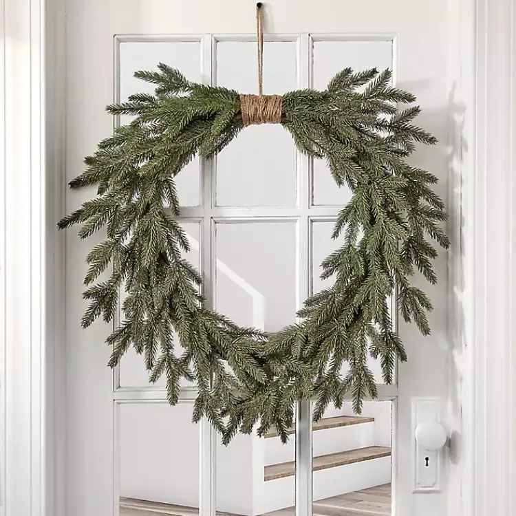 Clearance Twine Bound Fir Branch Wreath Wreaths