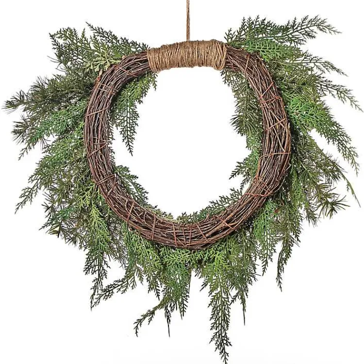 Clearance Twine Bound Fir Branch Wreath Wreaths