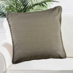 Outlet Twine Embroidered Edge Pillow, 24 in. Pillows