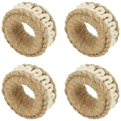 Kirklands Home Table Linens|Twisted Rope Napkin Rings, Set of 4