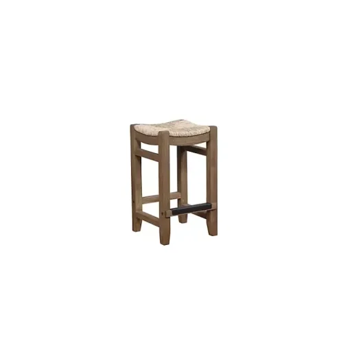 Kirklands Home Bar Stools & Counter Height Stools|Twisted Seagrass and Wood Counter Stools, Set of 2 Tan