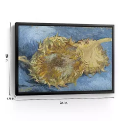 Kirklands Home Canvas Art|Two Cut Sunflowers Framed Canvas Art Print
