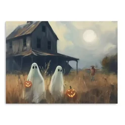 Two Ghost Friends Canvas Art Print, 24x18 in. Halloween