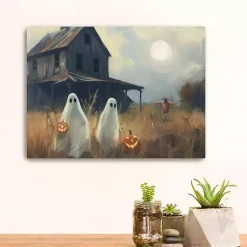 Two Ghost Friends Canvas Art Print, 24x18 in. Halloween