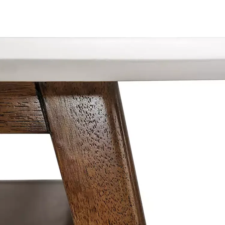 Kirklands Home Coffee Tables|Two-Tone Ava Mid-Century Modern Coffee Table White