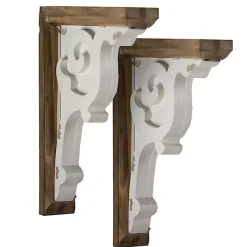 Kirklands Home Shelves|Two-Tone Corbel Shelf Brackets, Set of 2