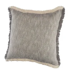 Two-Tone Gray Woven Accent Pillow Pillows