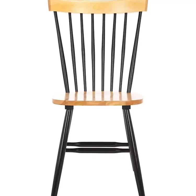 Kirklands Home Dining Chairs|Two-Tone Parker Spindle Dining Chairs, Set of 2 Black