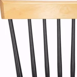 Kirklands Home Dining Chairs|Two-Tone Parker Spindle Dining Chairs, Set of 2 Black