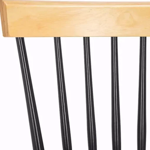 Kirklands Home Dining Chairs|Two-Tone Parker Spindle Dining Chairs, Set of 2 Black