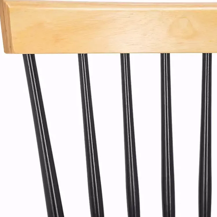 Kirklands Home Dining Chairs|Two-Tone Parker Spindle Dining Chairs, Set of 2 Black