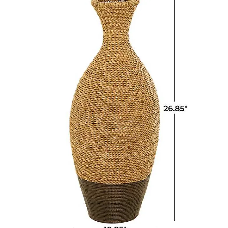 Best Two-Toned Natural Seagrass Floor Vase, 27 in. Vases