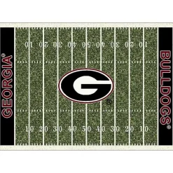 Kirklands Home Area Rugs|University of Georgia Home Field Area Rug, 6x8 Green