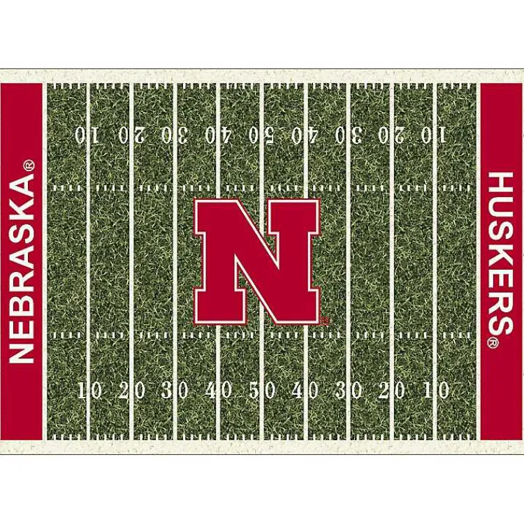 Kirklands Home Area Rugs|University of Nebraska Home Field Area Rug, 6x8 Green
