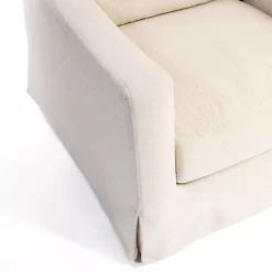 Kirklands Home Accent Chairs|Upholstered Weekend Swivel Accent Chair Ivory