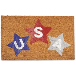 Kirklands Home Doormats|USA Stars 4th of July Coir Doormat