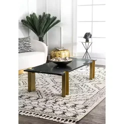 Kirklands Home Area Rugs|Vailiki Moroccan Tribal Tassel Area Rug, 5x7