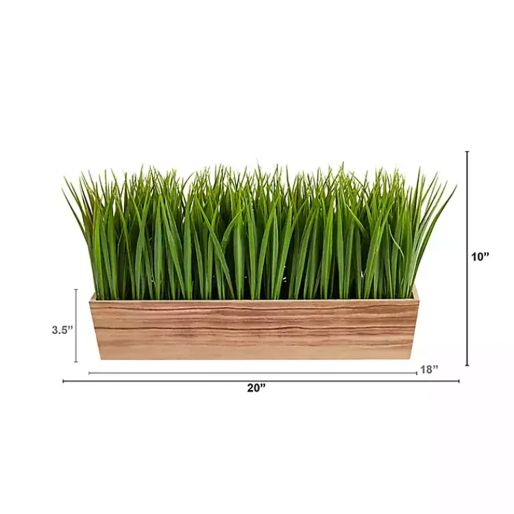 Outlet Vanilla Grass in Rustic Wood Planter Arrangements & Greenery