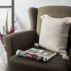 New Vanilla Trapeze Organic Cotton Throw Pillow Pillows