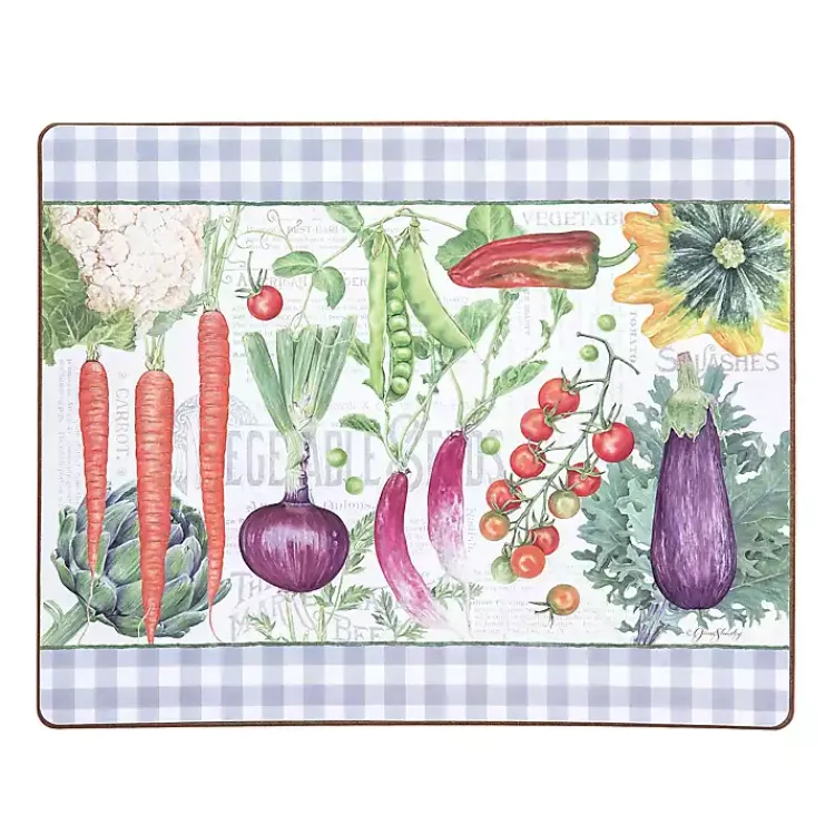 Kirklands Home Table Linens|Vegetable Garden Hardboard Placemats, Set of 6 Multi