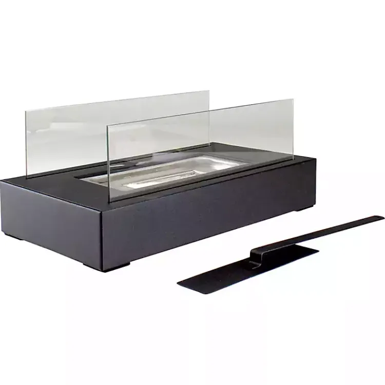 Kirklands Home Fire Pits|Ventless Tabletop Fireplace on Black Base