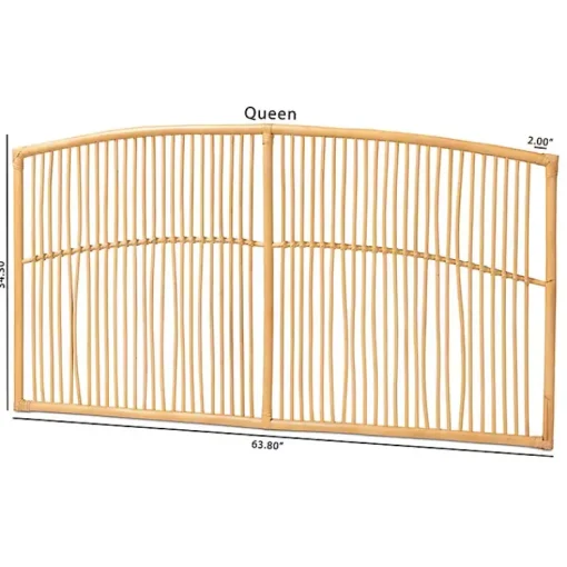 Kirklands Home Beds & Headboards|Vertical Weave Rat Queen Headboard Tan