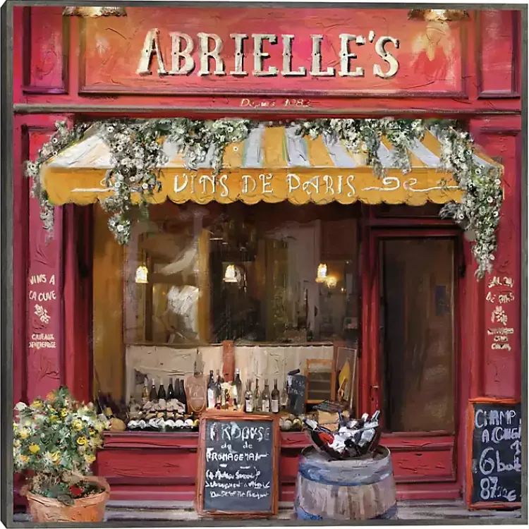 Kirklands Home Canvas Art|Vins De Paris Framed Canvas Art Print Red