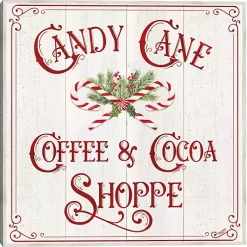 Outlet Vintage Candy Cane Christmas Canvas Wall Plaque Christmas Art & Wall Decor