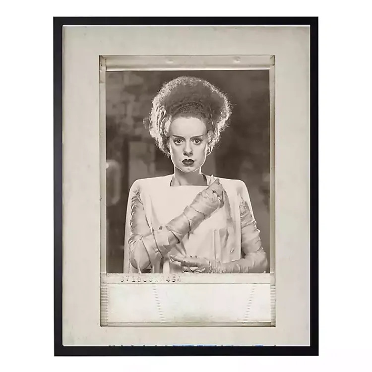 Clearance Vintage Frankenstein Wife Halloween Wall Plaque Halloween