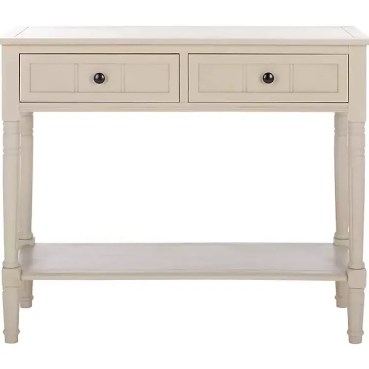 Kirklands Home Console Tables|Vintage 2-Drawer Samantha Console Table Gray
