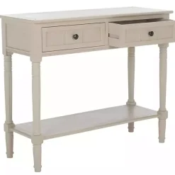 Kirklands Home Console Tables|Vintage 2-Drawer Samantha Console Table Gray