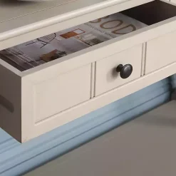 Kirklands Home Console Tables|Vintage 2-Drawer Samantha Console Table Gray