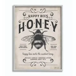 Kirklands Home Wall Quotes & Signs|Vintage Honey Bee Framed Wall Plaque Ivory