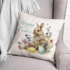 Discount Vintage Hoppy Easter Floral Indoor/Outdoor Pillow Pillows