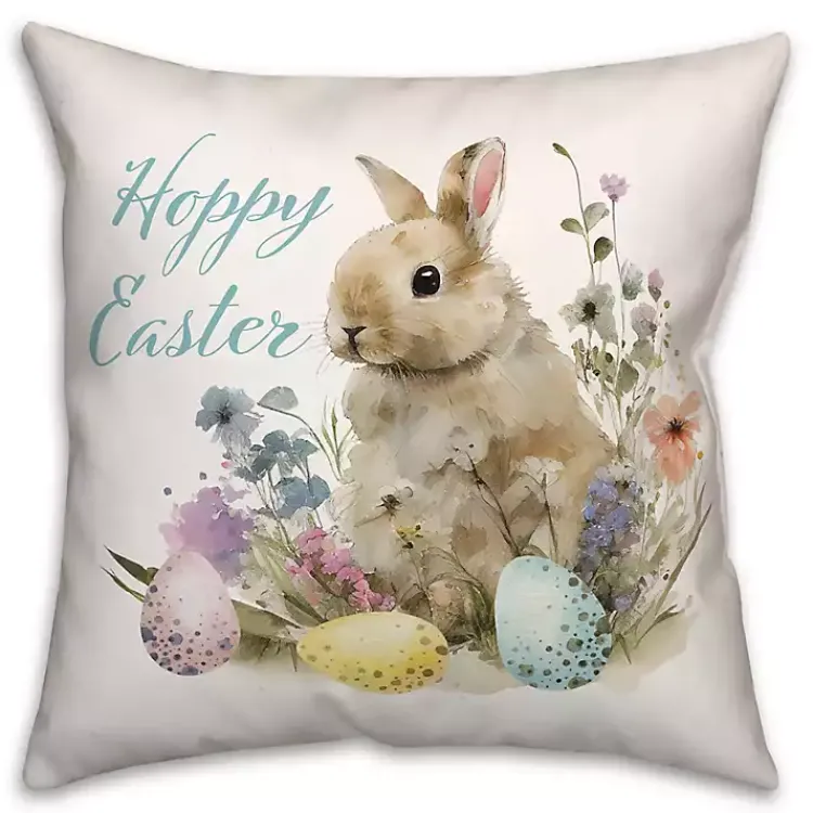 Discount Vintage Hoppy Easter Floral Indoor/Outdoor Pillow Pillows