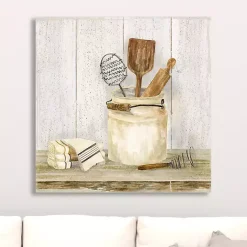 Kirklands Home Canvas Art|Vintage Kitchen I Giclee Canvas Art Print, 20x20 White