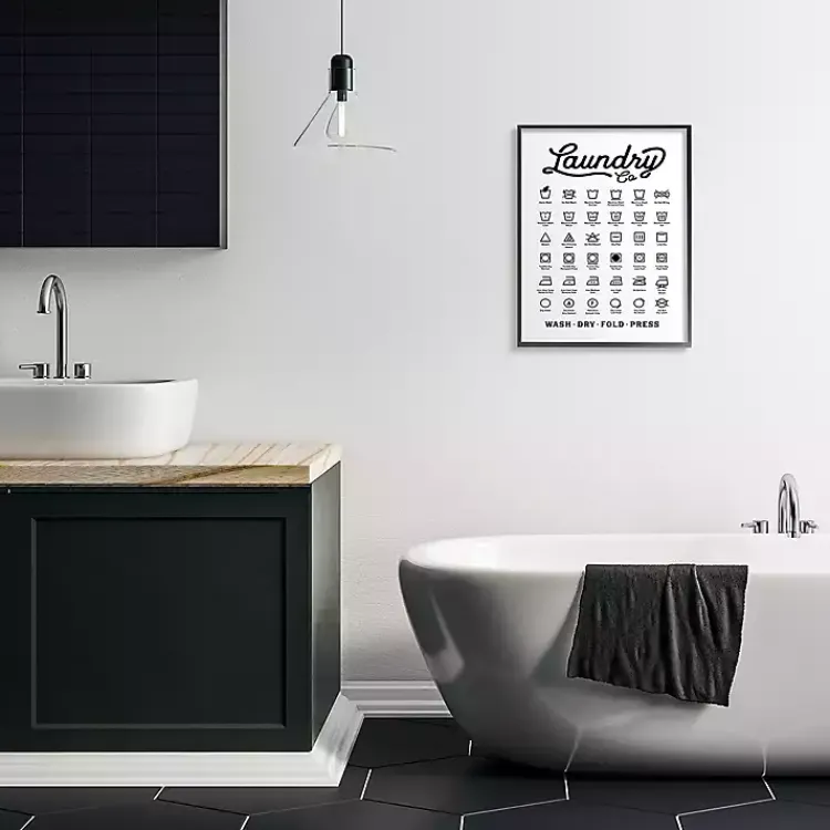 Kirklands Home Wall Quotes & Signs|Vintage Laundry Chart Framed Wall Plaque