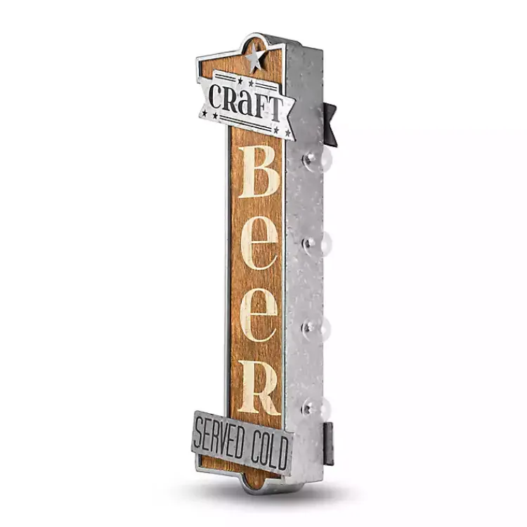 Kirklands Home Wall Quotes & Signs|Vintage LED Metal Craft Beer Bar Marquee Plaque