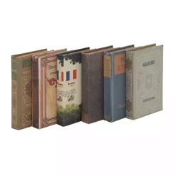 Hot Vintage Library Decorative 6-pc. Book Box Set Baskets & Boxes