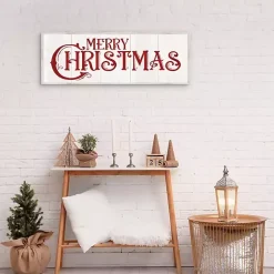 Best Vintage Merry Christmas Canvas Wall Plaque Christmas Art & Wall Decor