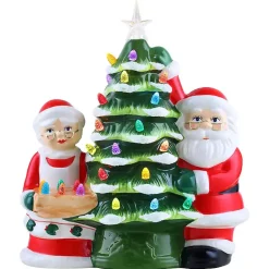 Vintage Mr. and Mrs. Claus Pre-Lit Decoration Christmas Decorations
