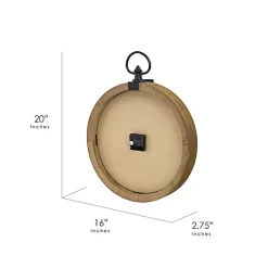 Kirklands Home Clocks|Vintage Pocket Watch Wooden Wall Clock