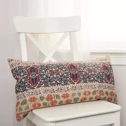 Clearance Vintage Prints Cotton Lumbar Pillow Pillows