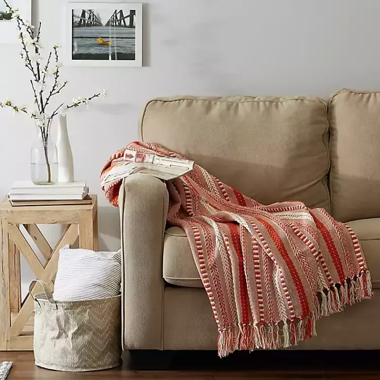 Outlet Vintage Braided Fringe Throw Blankets & Throws