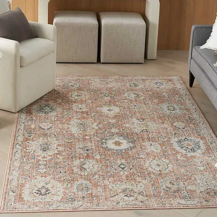 Kirklands Home Area Rugs|Vintage Rust Oushak Area Rug, 5x7