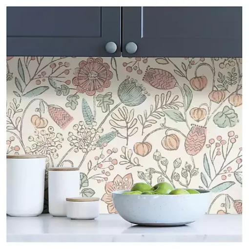Kirklands Home Wall Murals & Wallpaper|Vintage Woodland Floral Peel & Stick Wallpaper