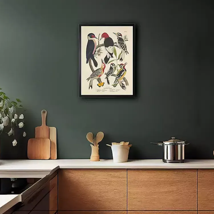 Kirklands Home Framed Art|Vintage Woodpecker Birds Framed Art Print