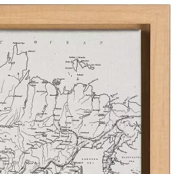 Kirklands Home Canvas Art|Vintage World Map Framed Canvas Art, Set of 2