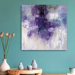 Kirklands Home Canvas Art|Violet Rain Canvas Art Print Blue